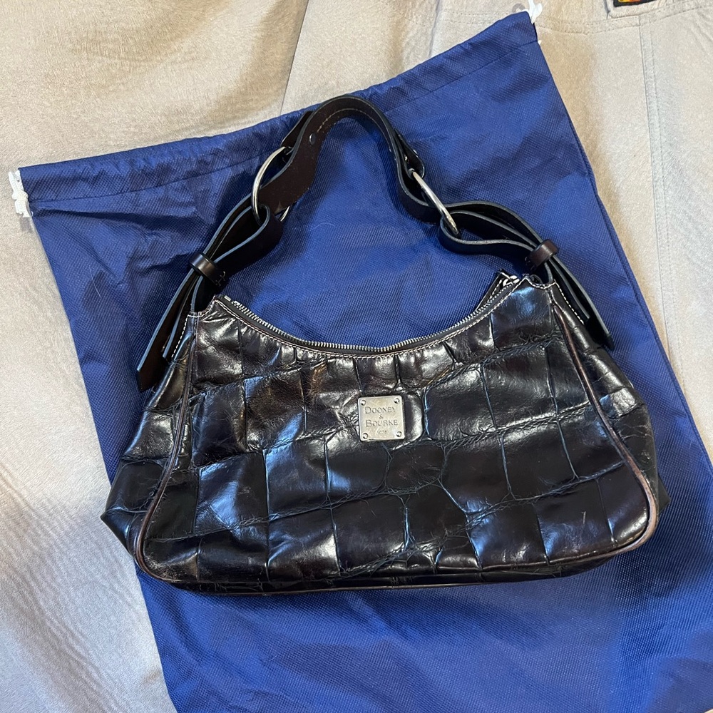 Dooney and Bourke Dark Brown Tortoise Shell Leather Women's Bag